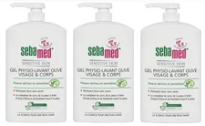 Sebamed Liquid Face & Body Wash for Sensitive Skin With Olive Oil (3x 1 Liter)