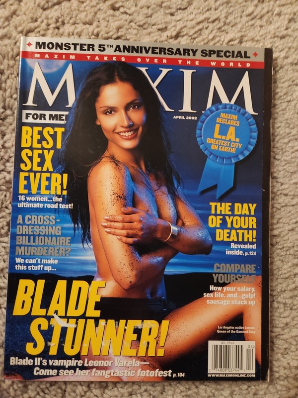 Maxim Magazine April 2002 (Leonor Varela cover)
