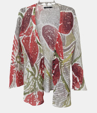 Nic Zoe Cardigan S Sweater Linen Blend Lagenlook Coastal