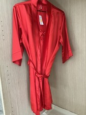 Pajama Set Camisole and Robe, Red, New