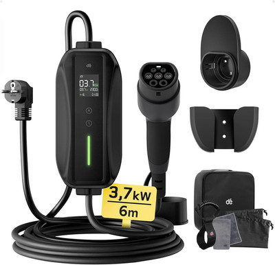 Dé Typ 2 Ladekabel Schuko 3,68Kw[1-Phasig, 6M, 6-16A], EV Chargers Mit Steuerbar