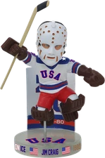 Jim Craig Team USA White Jersey Signed Bobblehead
