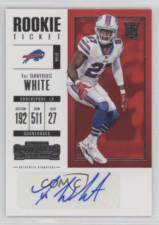 2017 Panini Contenders Rookie Ticket Tre'Davious White #129 Auto 5yr
