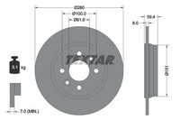 Bremsscheibe Hinten Textar 92347603 FÜR Renault Bremsscheiben Scheibenbremse