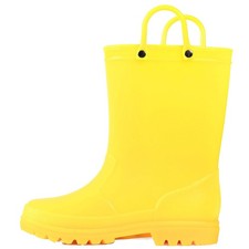 K KomForme Kids Girls Boys Rain Boots with Easy-on Handles Waterproof Outdoors