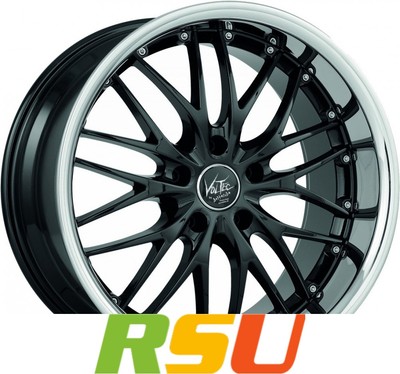 Barracuda Voltec T6 higloss black inox lip - DS10 8x19'' ET28 LK5 120 ML 72.6 ...
