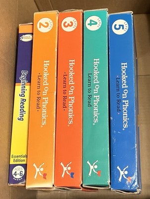 HOOKED ON PHONICS Beginning Reading And Levels 2 3 4 5 Used