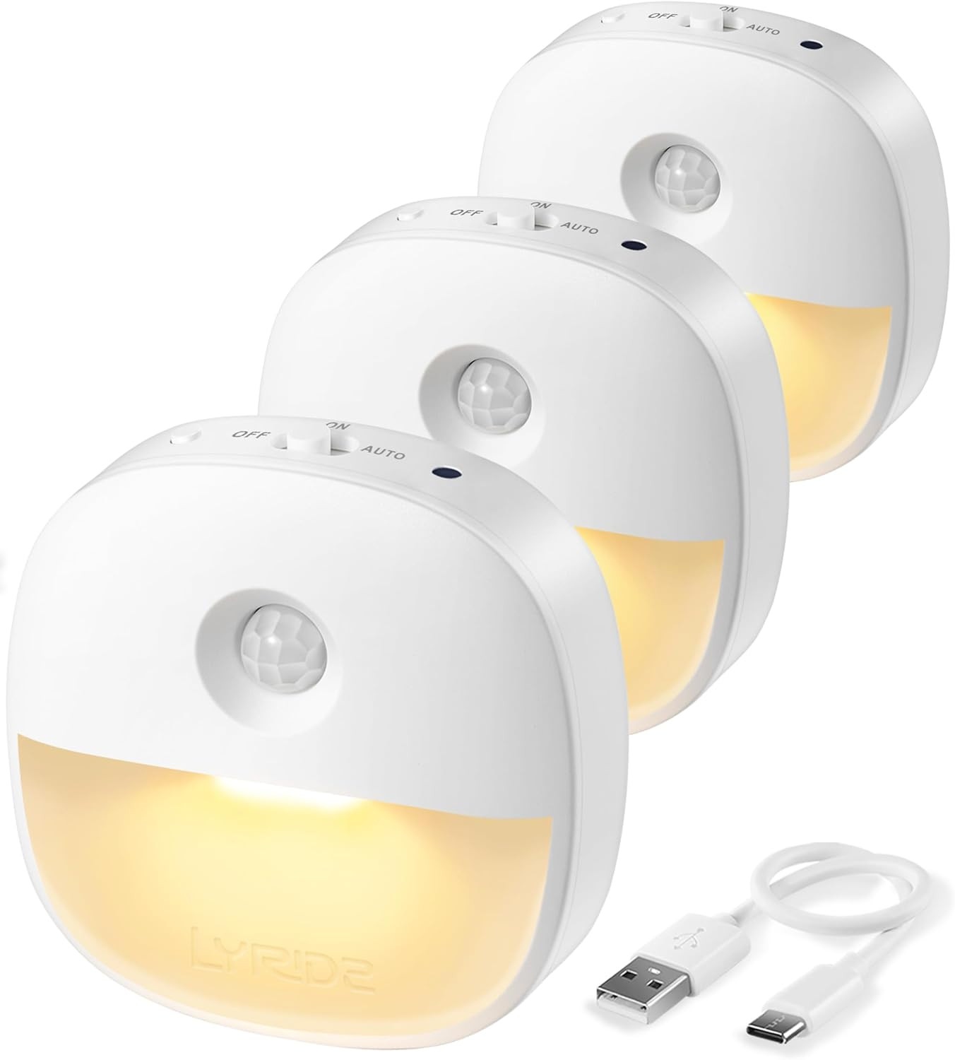 Illuminazione d'Accento LED con Sensore - Design a L Ricaricabile