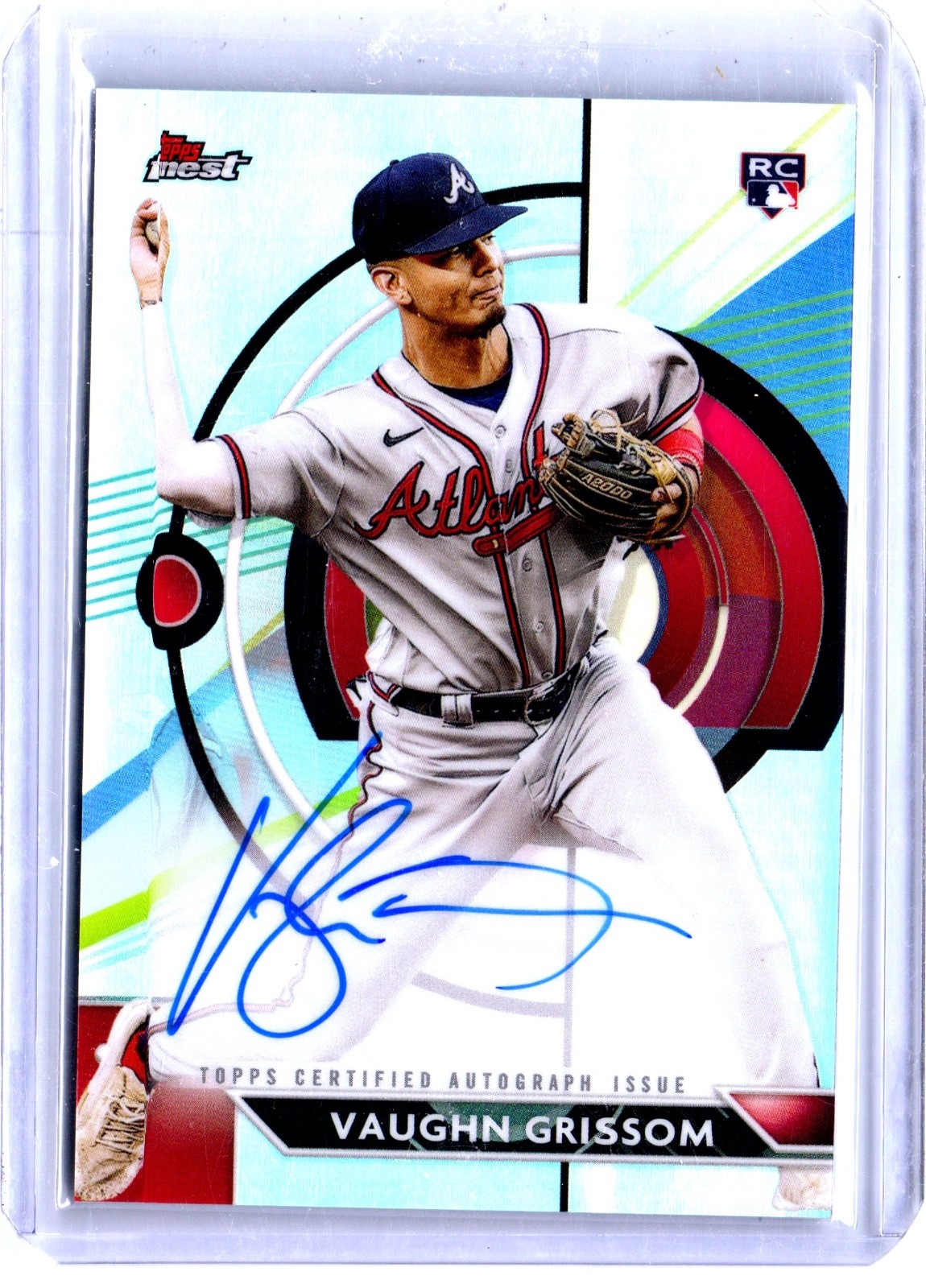 2023 Topps Finest Vaughn Grissom Auto #FA-VG Braves Rookie RC Refractor