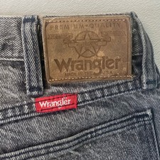 Vintage Wrangler Jeans Men 32x33 Fit Gray Acid Wash Cowboy 99902BK USA Scovill