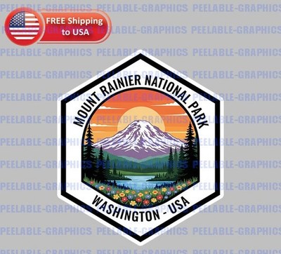 Mount Rainier National Park Window Bumper Tablet Luggage Decal Sticker Travel B