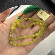 LIGHT Green 33 BEADS حبات المسبحة GENUINE SHAH MAGHSOUD 18 cm شاه مقصود تسبيح