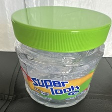 Clear Round Plastic Food Storage Container 7.5 oz Green Screw Lid