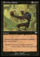 Invasion Reckless Spite - Foil x1 Moderate Play, English Magic Mtg M:tG