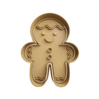 Gingerbread Man Mug Topper Christmas Cookie Cutter Fondant Biscuit Baking Tool