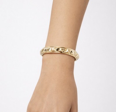 Sequin Brand Stackable Raised Stud Gold Bangle Bracelet NEW Layering