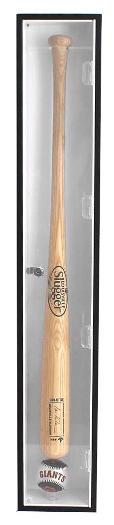 Baseball Bat Display Case Rack Cabinet Holder Wall Mount, w/UV Protection Acr...
