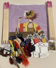 Leigh Designs Handpainted Needlepoint Canvases Floozies Pinot Patsy kit w/ silk