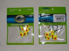 Bass Pro OffShore Angler 1/4 Oz Shad Head Wire Keeper Jig Chartreuse  2 Packs 5