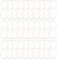 30 Pack 2.5 Inch Rubber White S Hook for Hanging Baby Headband Hair Accessories