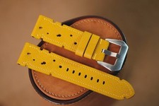 Handmade yellow PAM Officine Panerai strap size 22 or any size 