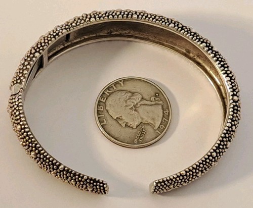 Michael Dawkins Sterling Silver STARRY NIGHT Hinged Cuff Bracelet 7" 43.5 grams - Picture 3 of 11