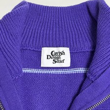 CAVISH Half-Zip Knit Sweater M - Purple  White