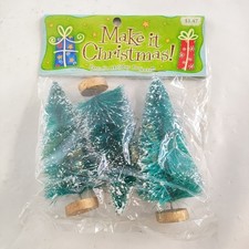 Hobby Lobby Frosted Sisal Mini Trees Christmas Train Fairy Decor Frosted Sealed