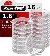 1.6 Inch Clear Non Slip Furniture Pads for Hardwoods Floors, 16 Pcs Non Skid rou
