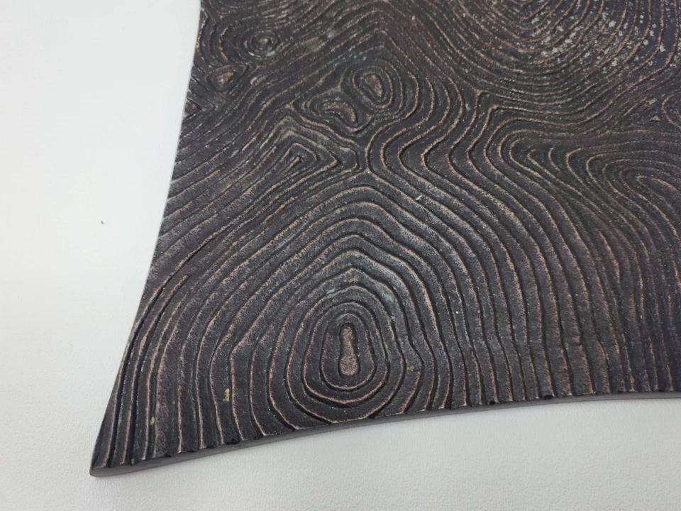 Bandeja Cargador Grande Natori Madera Grano Metal - Bronce, 14.25", Marrón Foto 4 de 4