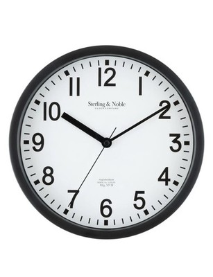 Mainstays Basic Indoor 8.78'' Black Analog Round Modern Wall Clock