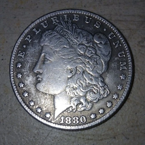 1880 Morgan Silver Dollar $1 Coin 0.9 Fineness Circulated US