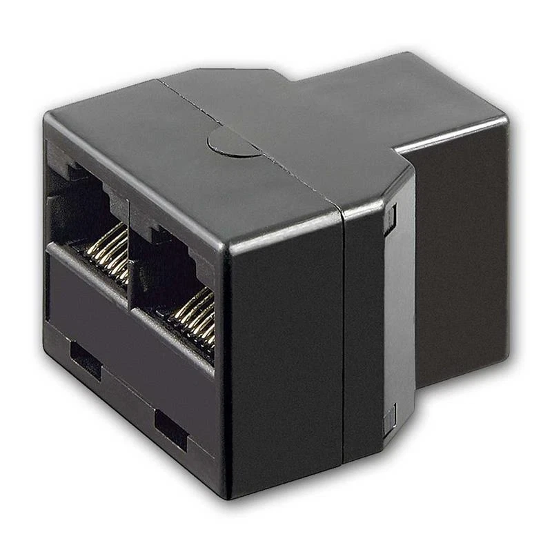 RJ45 Y Adapter Splitter Netzwerk Verteiler Cat5 Cat6 Stecker Lan Kabel, Doppler - Bild 2 von 4