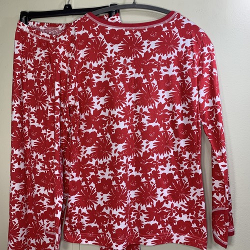 Garnet Hill Organic Cotton Pajamas XS Asian Wrap Floral Print Oversized Lounger - Picture 3 of 21