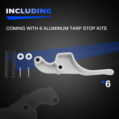 6 PCS Cast Aluminum Tarp Stops – Easy-On Truck Tarpaulin Clips, Replace #1705775 & 1703604 - View #9