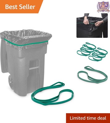 Durable 6-Pack Rubber Bands for 95-96 Gallon Trash Cans   30-Inch Diameter
