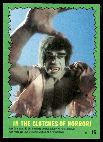 The Incredible Hulk 1979 TV Show Topps Card #16 (NM)