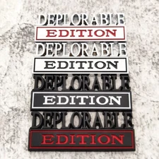 Metal Car Emblem Rear Trunk Body Tank Badge Decal Sticker 3D DEPLORABLE EDITION