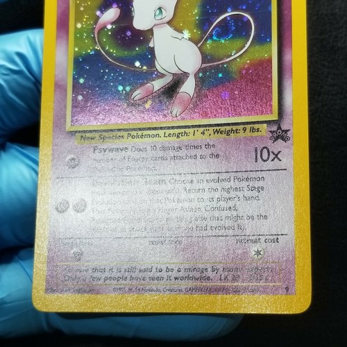 Mew 9 Black Star Promo Holo SWIRL 2000 Pokemon Nintendo Wizards - Picture 6 of 11