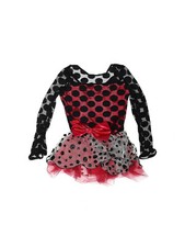 Girl Weissman Sing 8807 Red Black Polka Dot Tap Jazz Dance Costume Size SC S