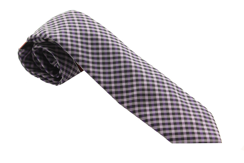 Узкий галстук в мелкую клетку Alfani Red Purple OS 2790₽