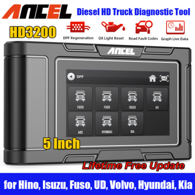 ANCEL HD3200 Heavy Duty Truck OBD2 Scanner Tool DPF Regen All System Code Reader