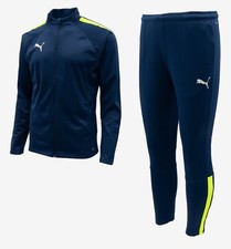 Puma Men Team-Liga Track Suit Set Blue Green Jacket Pants GYM Jersey 65892454