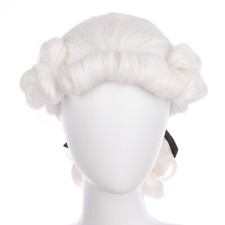 Onedor Kid's Long Curly Colonial Judge Cosplay Wigs george washington wig