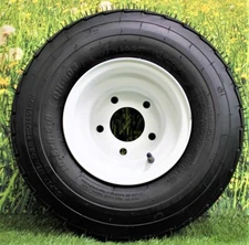 Antego 5-hole 8" x 7" White Trailer Wheel & Tire 215/60-8 (18.5x8.50-8) Single