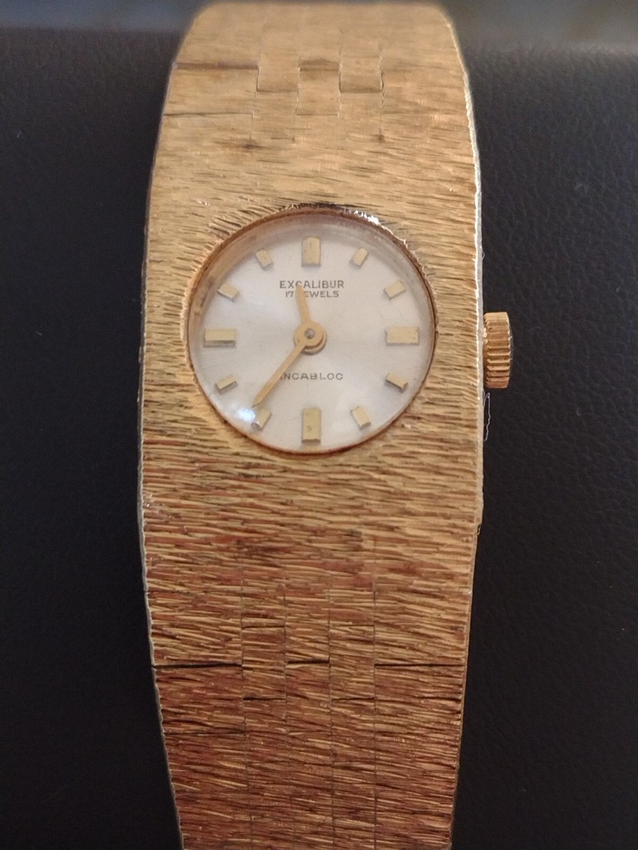 ladies self wind watch Excalibur incabloc 17 jewels swiss made shock  protected