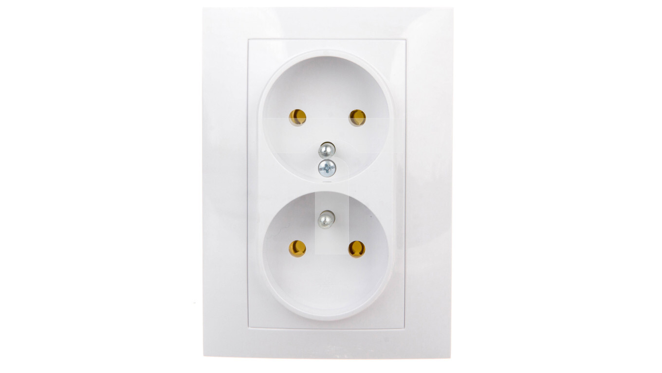 CARLA Double socket w / u white 1735-00 /T2UK