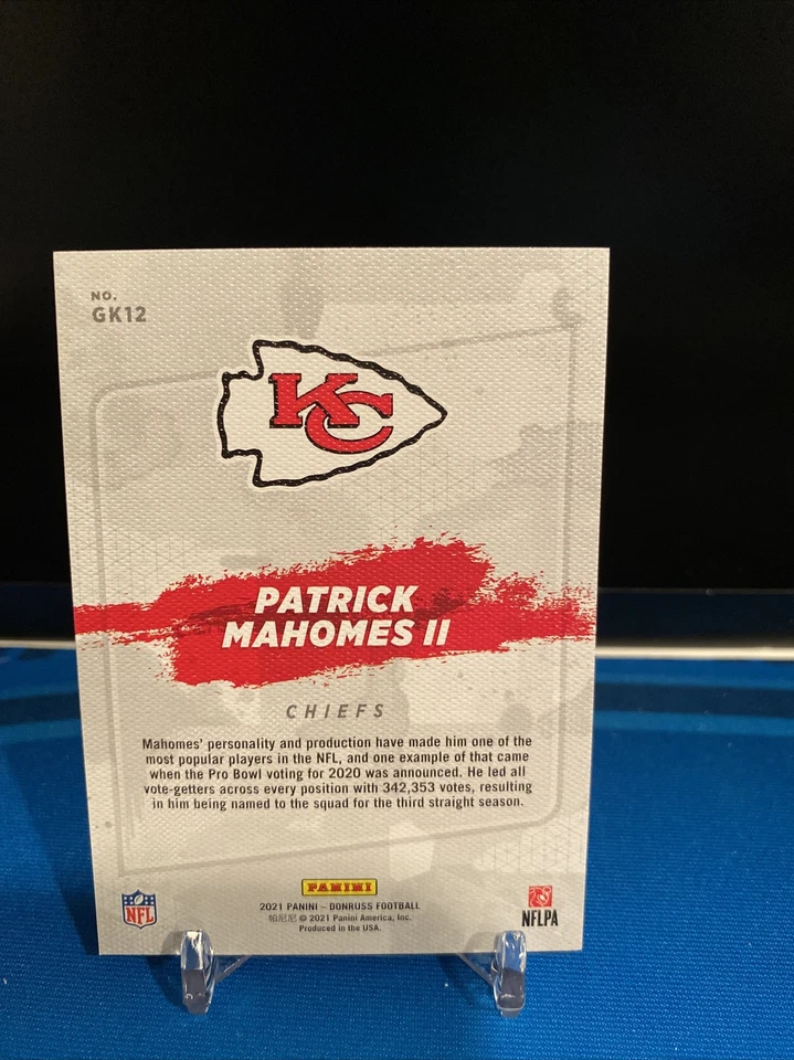 2021 Donruss SP Gridiron Kings Patrick Mahomes Kansas City Chiefs #GK12 - Image 2 of 2