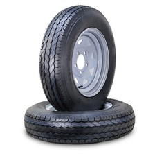 2 Free Country Trailer Tire Rim St17580d13 8-ply D 96l 5 Lug X 4.5silver Spoke