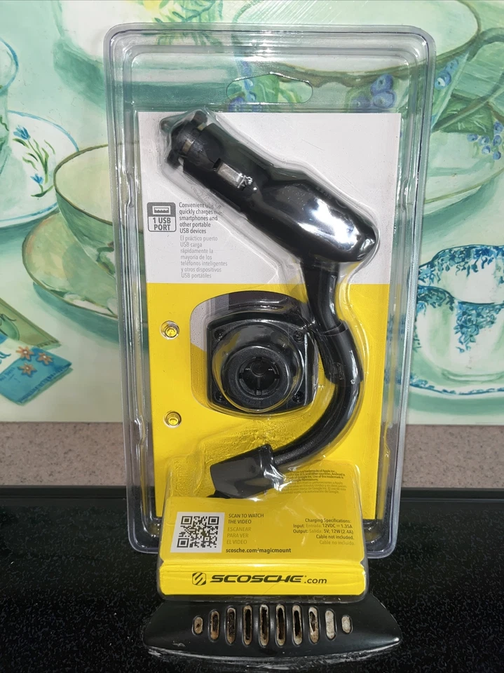 Scosche MAGICMOUNT Power - Magnetic Mount For Mobile Devices - MAG12V - NEW - Image 3 of 4